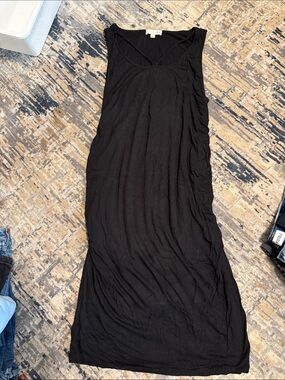 nine britton maternity Black Sleeveless  Neck Maxi Dress
